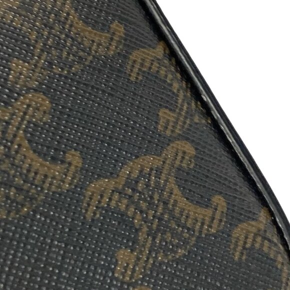 CELINE Triomphe Canvas/Mini Triomphe Tan (Dark Brown) Brown) PVC 1239-032625 - Picture 7 of 14